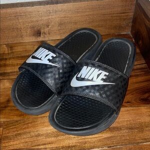 Nike Black Slide Sandals, size 8